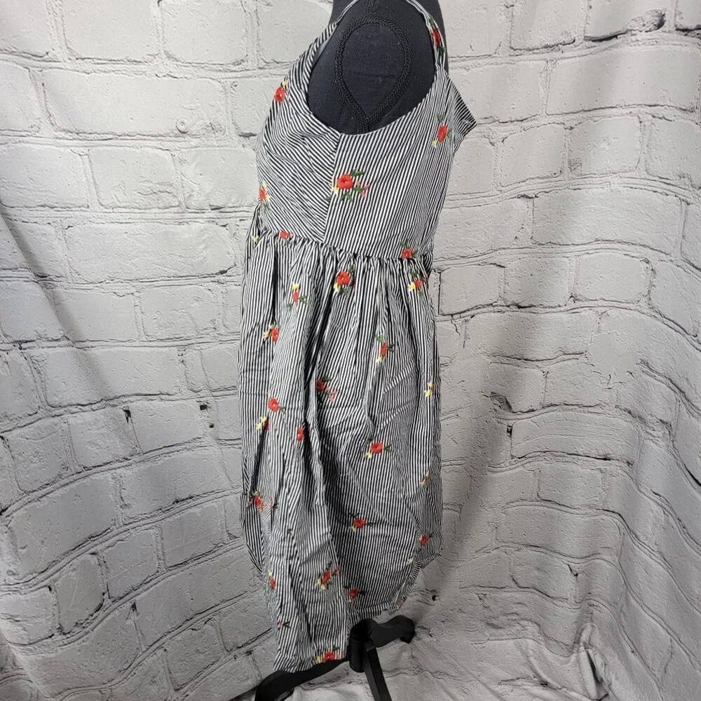 Pastourelle by Pippa and Julie Big Girls Embroidered Flower Stripe Summer Dress‎